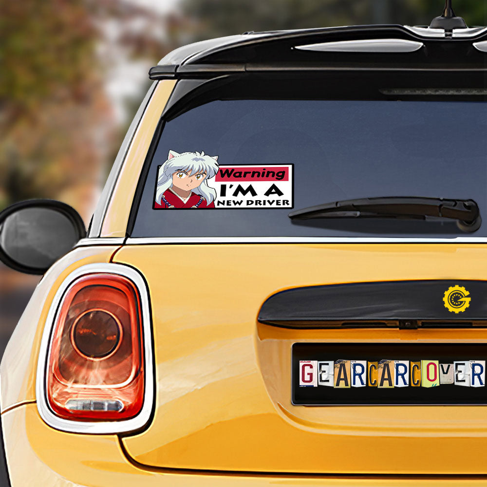 InuYasha Warning New Driver Car Sticker Custom Car Accessories - Gearcarcover - 1