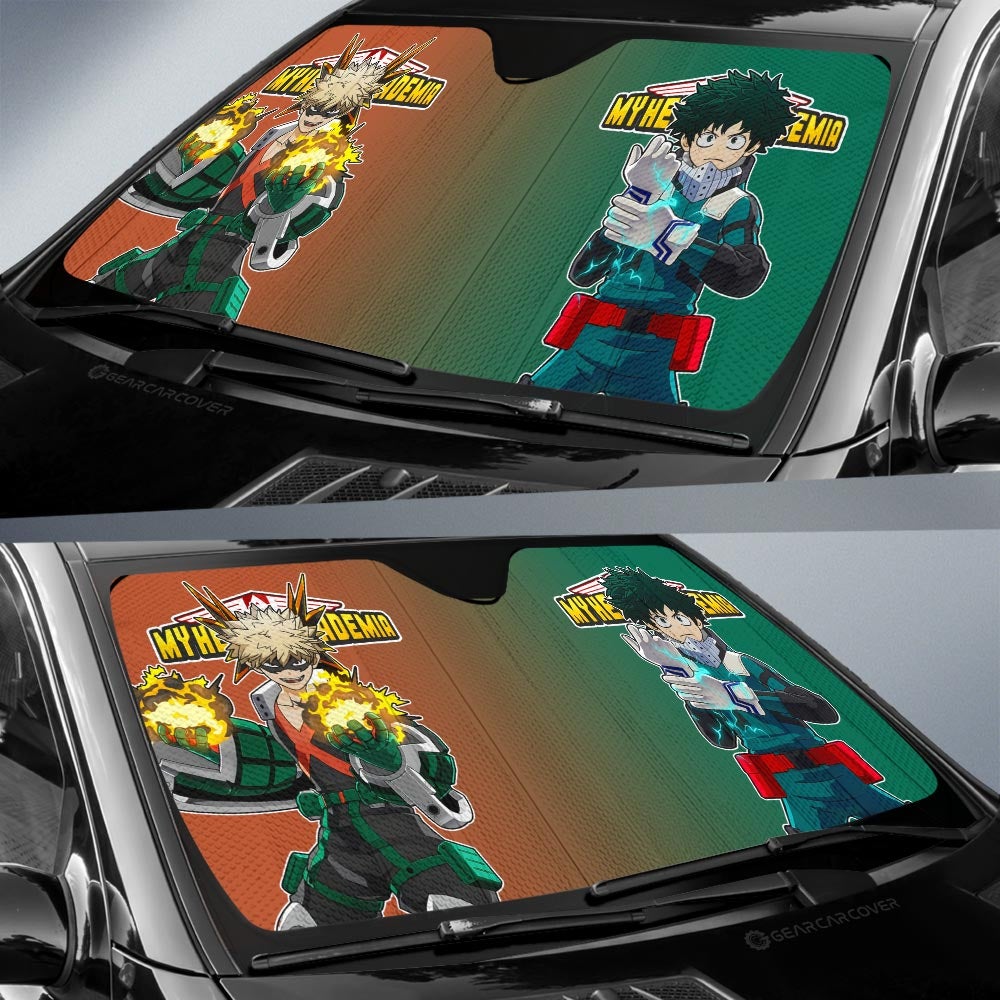 Izuku And Katsuki Car Sunshade Custom Main Heros - Gearcarcover - 2