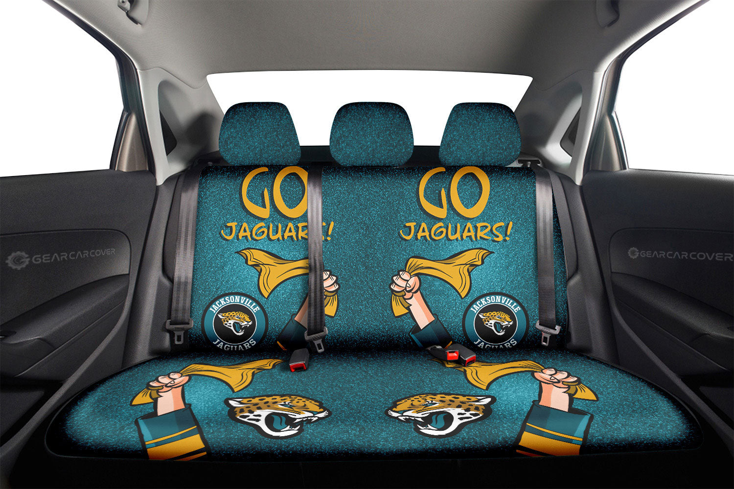 Jacksonville Jaguars Car Back Seat Covers Custom Car Accessories - Gearcarcover - 2