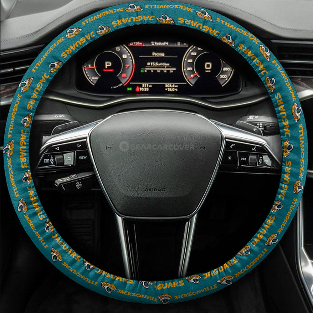 Jacksonville Jaguars Steering Wheel Cover Sporty Team Collection - Gearcarcover - 3