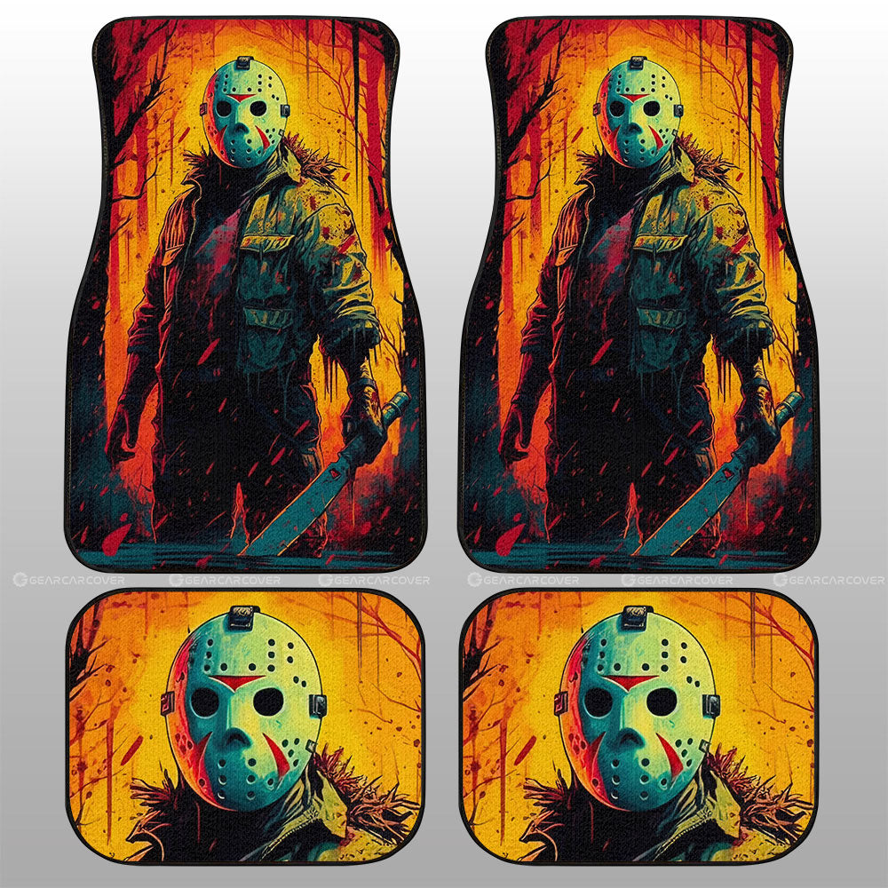 Jason Voorhees Car Floor Mats Custom Horror Car Accessories - Gearcarcover - 1