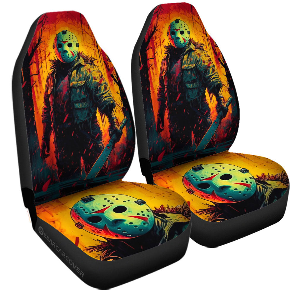 Jason Voorhees Car Seat Covers Custom Horror Car Accessories - Gearcarcover - 3