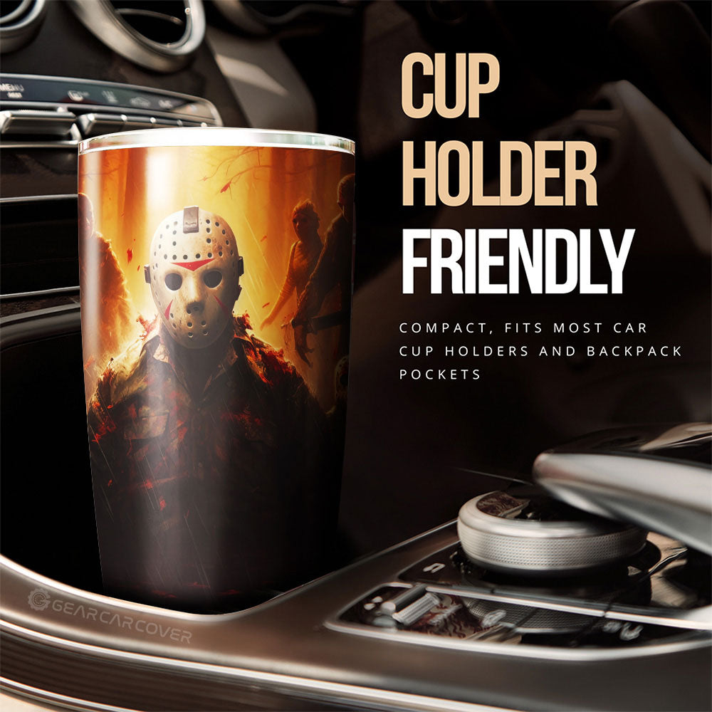 Jason Voorhees Tumbler Cup Custom Horror Car Accessories - Gearcarcover - 3