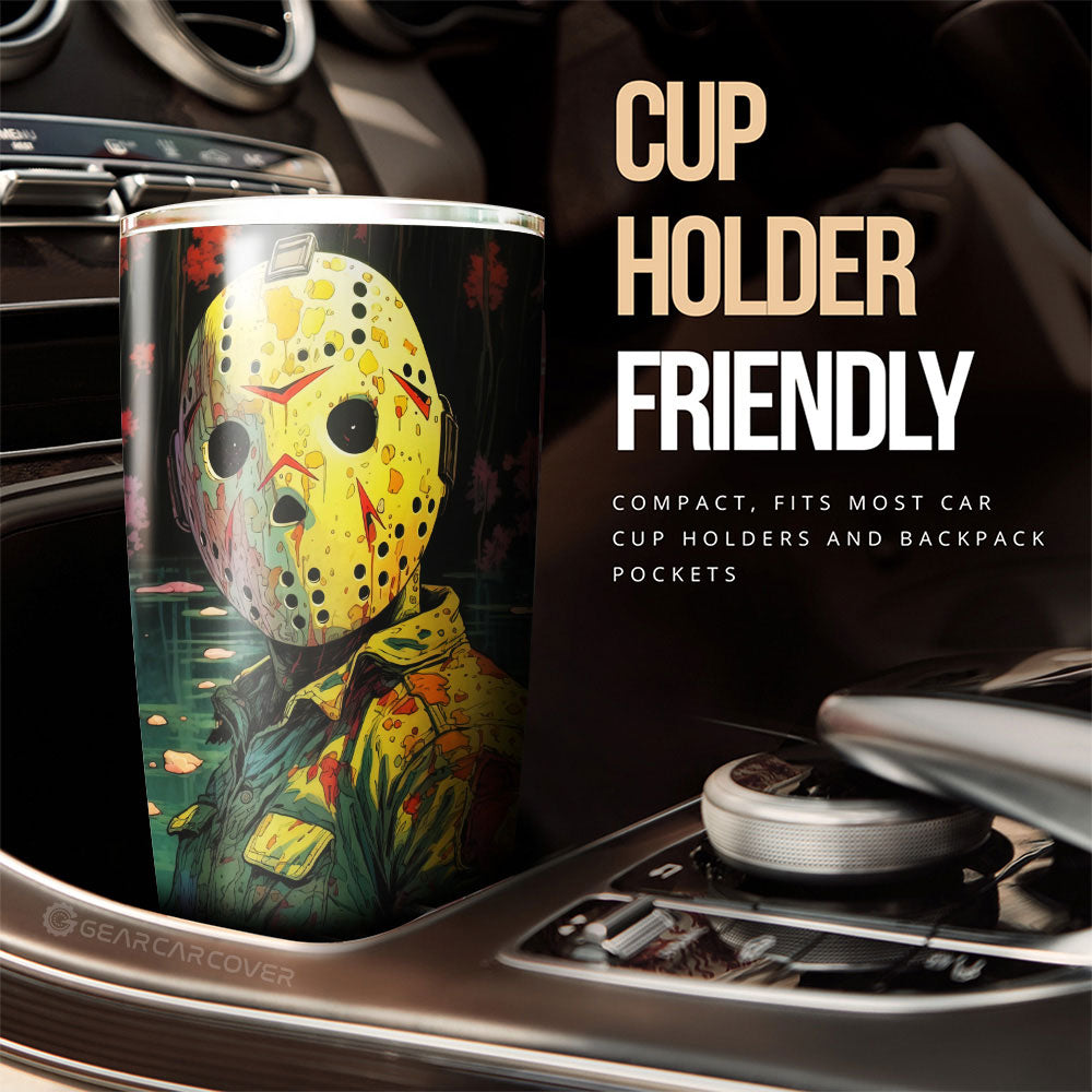 Jason Voorhees Tumbler Cup Custom Horror Car Accessories - Gearcarcover - 3