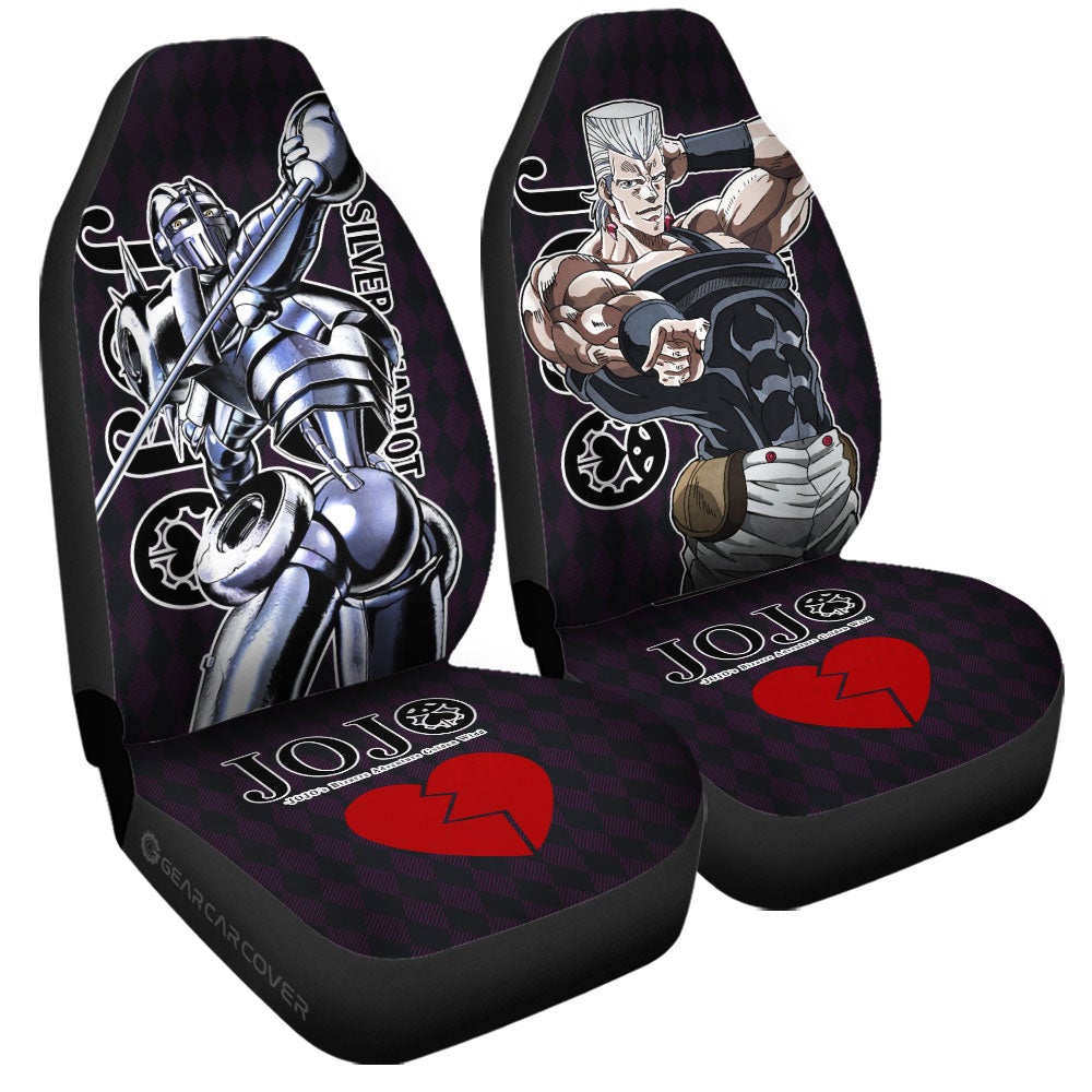 Jean Pierre Polnareff Car Seat Covers Custom Bizarre Adventure Car Accessories - Gearcarcover - 3