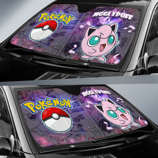Jigglypuff Car Sunshade Custom Anime Galaxy Manga Style - Gearcarcover - 2