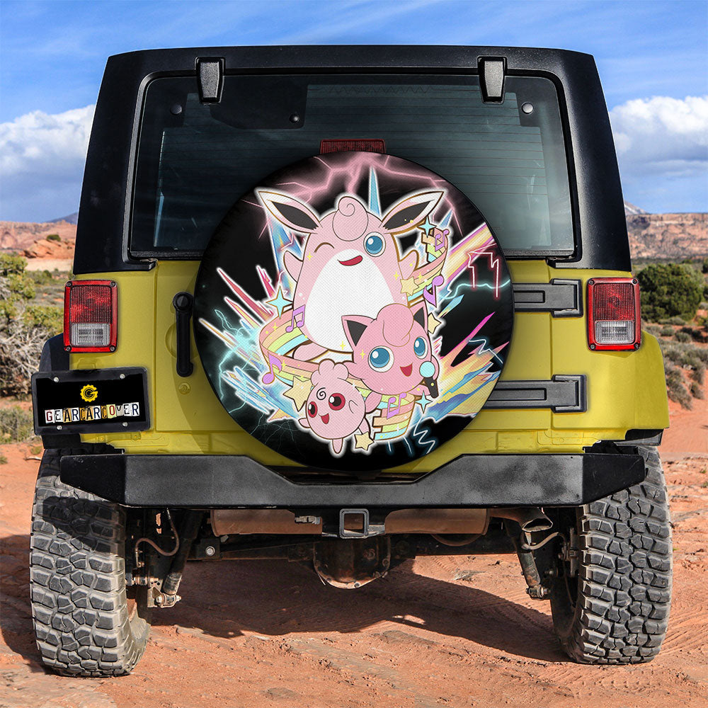 Jigglypuff Evolution Spare Tire Cover Custom Anime - Gearcarcover - 2