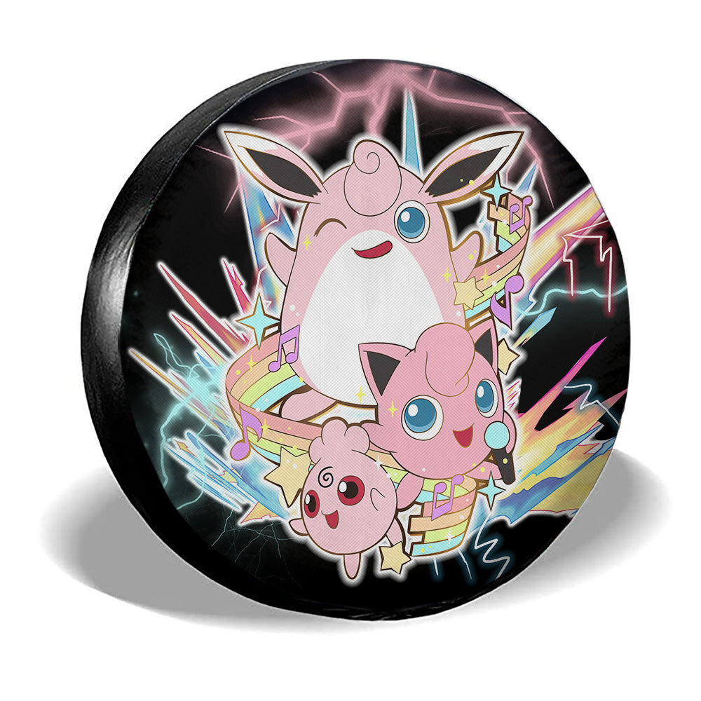 Jigglypuff Evolution Spare Tire Cover Custom Anime - Gearcarcover - 3