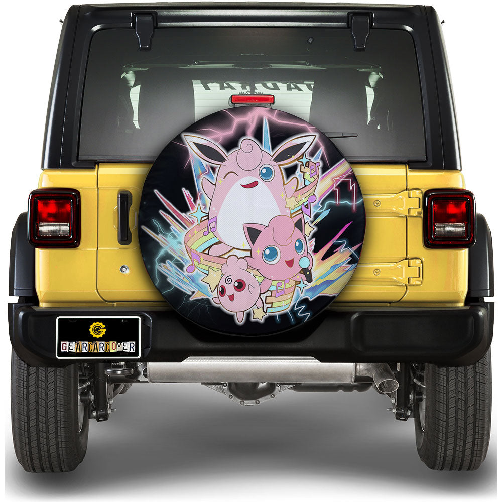 Jigglypuff Evolution Spare Tire Cover Custom Anime - Gearcarcover - 1