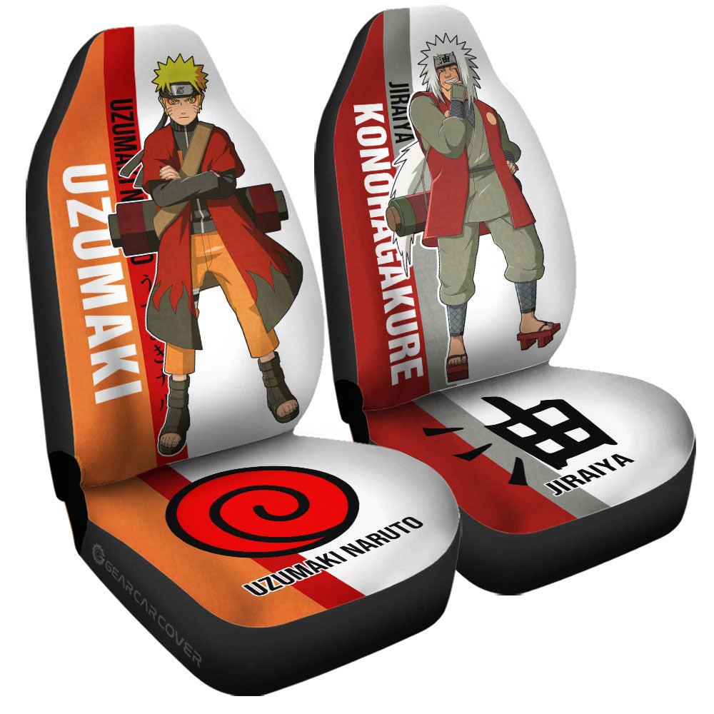 Jiraiya And Car Seat Covers Custom Anime Car Accessories For Fans - Gearcarcover - 3