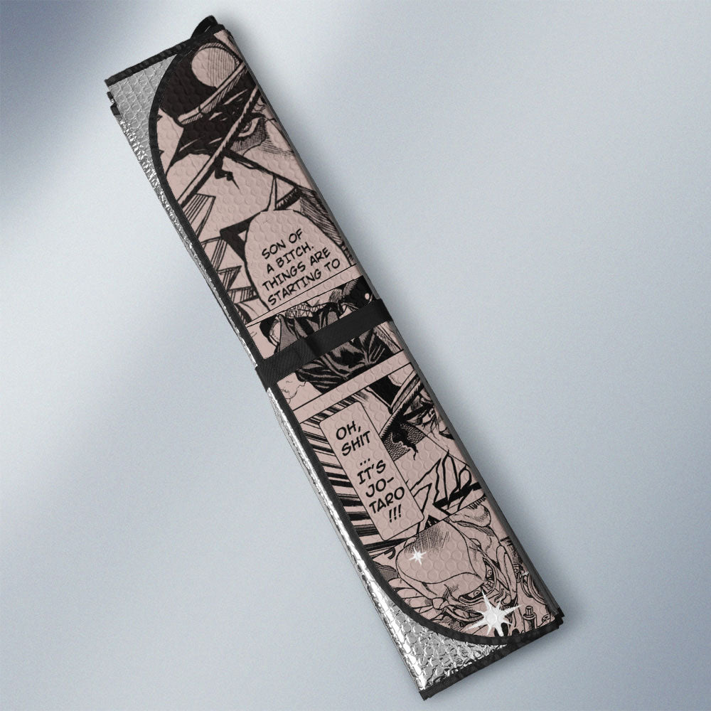 Joutarou Kuujou Car Sunshade Custom Car Accessories - Gearcarcover - 3