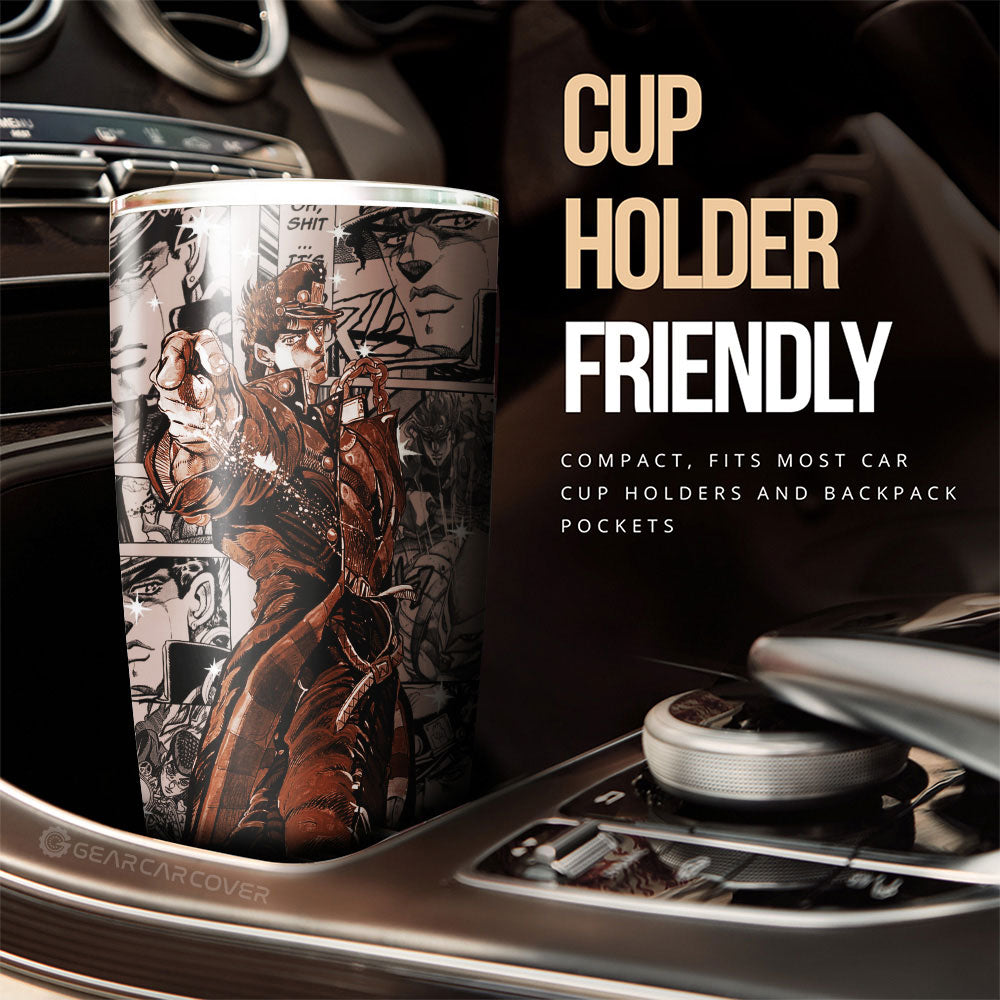 Joutarou Kuujou Tumbler Cup Custom Car Accessories - Gearcarcover - 3
