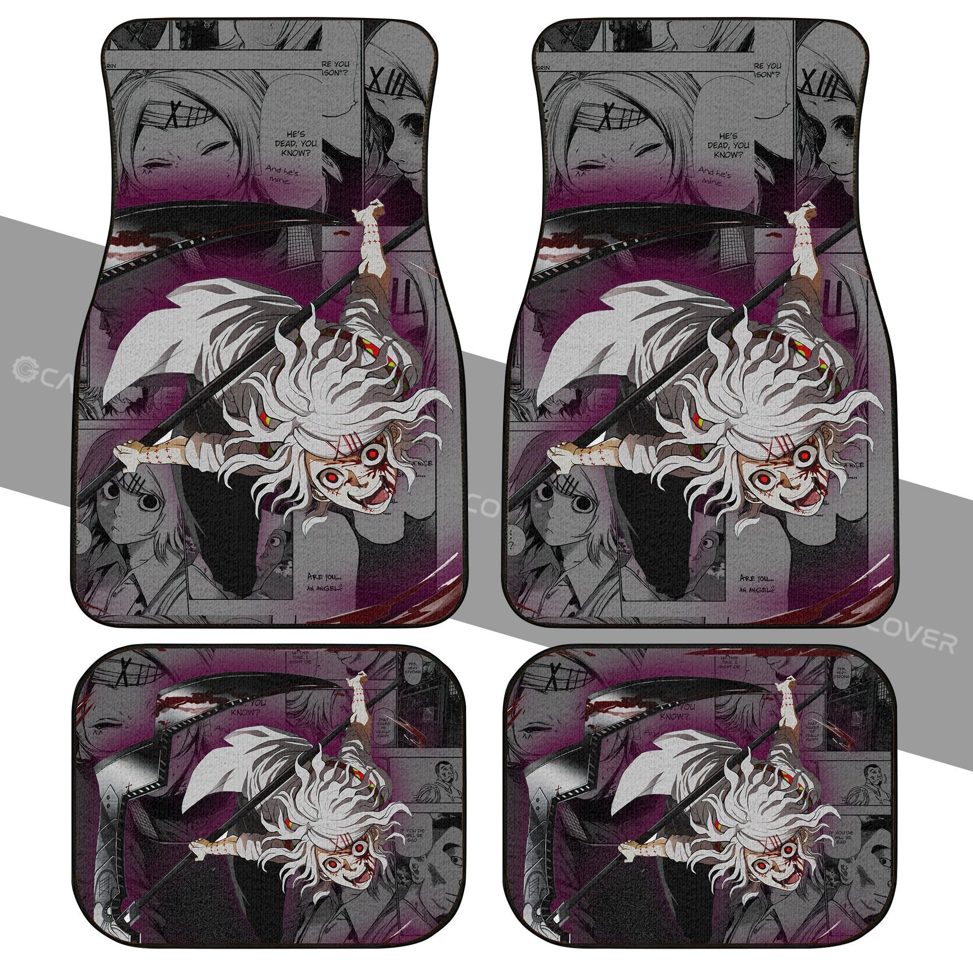 Juuzou Suzuya Car Floor Mats Custom Anime Tokyo Ghoul Car Interior Accessories - Gearcarcover - 2