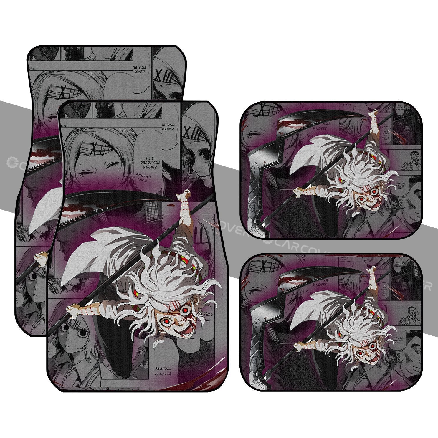 Juuzou Suzuya Car Floor Mats Custom Anime Tokyo Ghoul Car Interior Accessories - Gearcarcover - 1