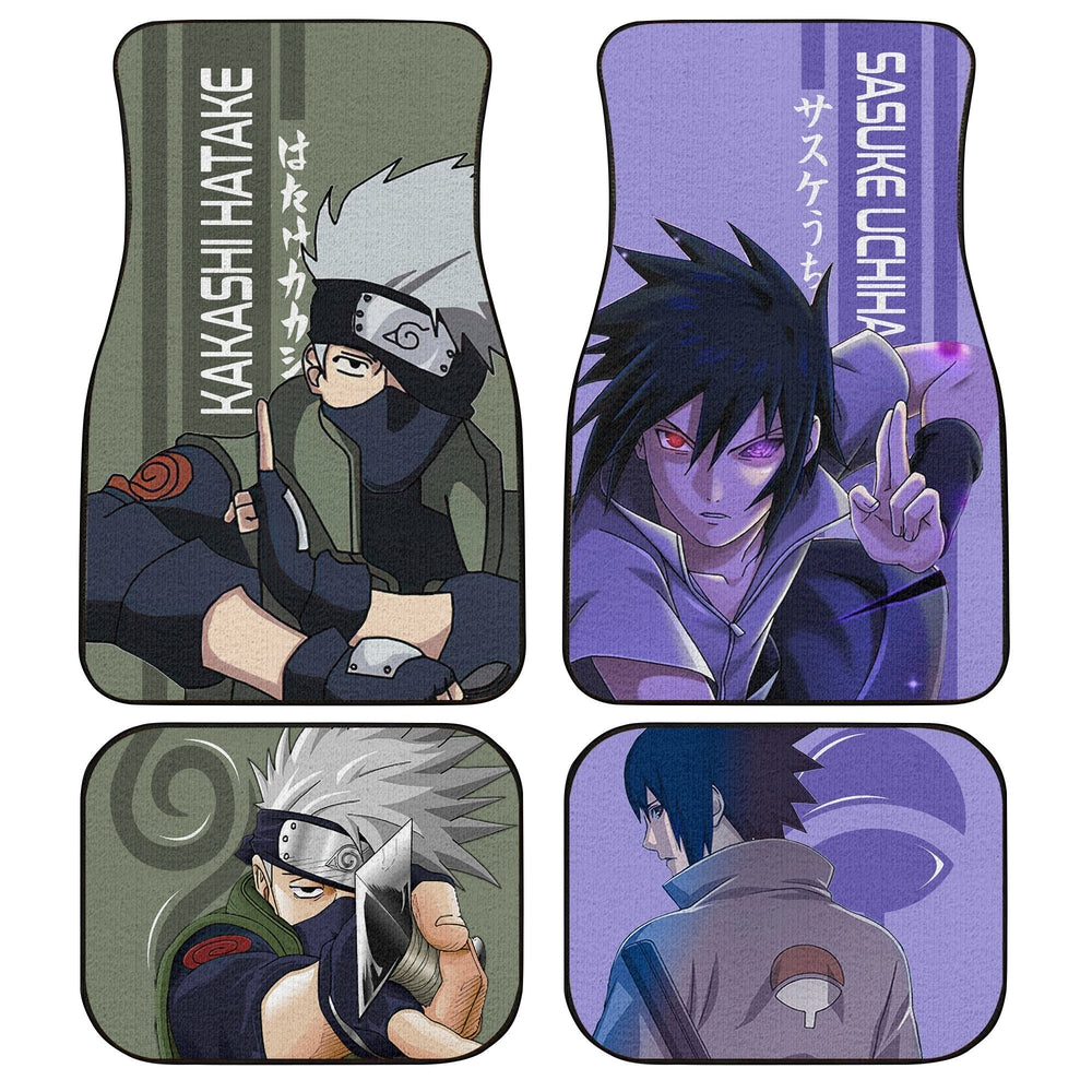 Kakashi Hatake And Sasuke Uchiha Car Floor Mats Custom Anime Car Acces