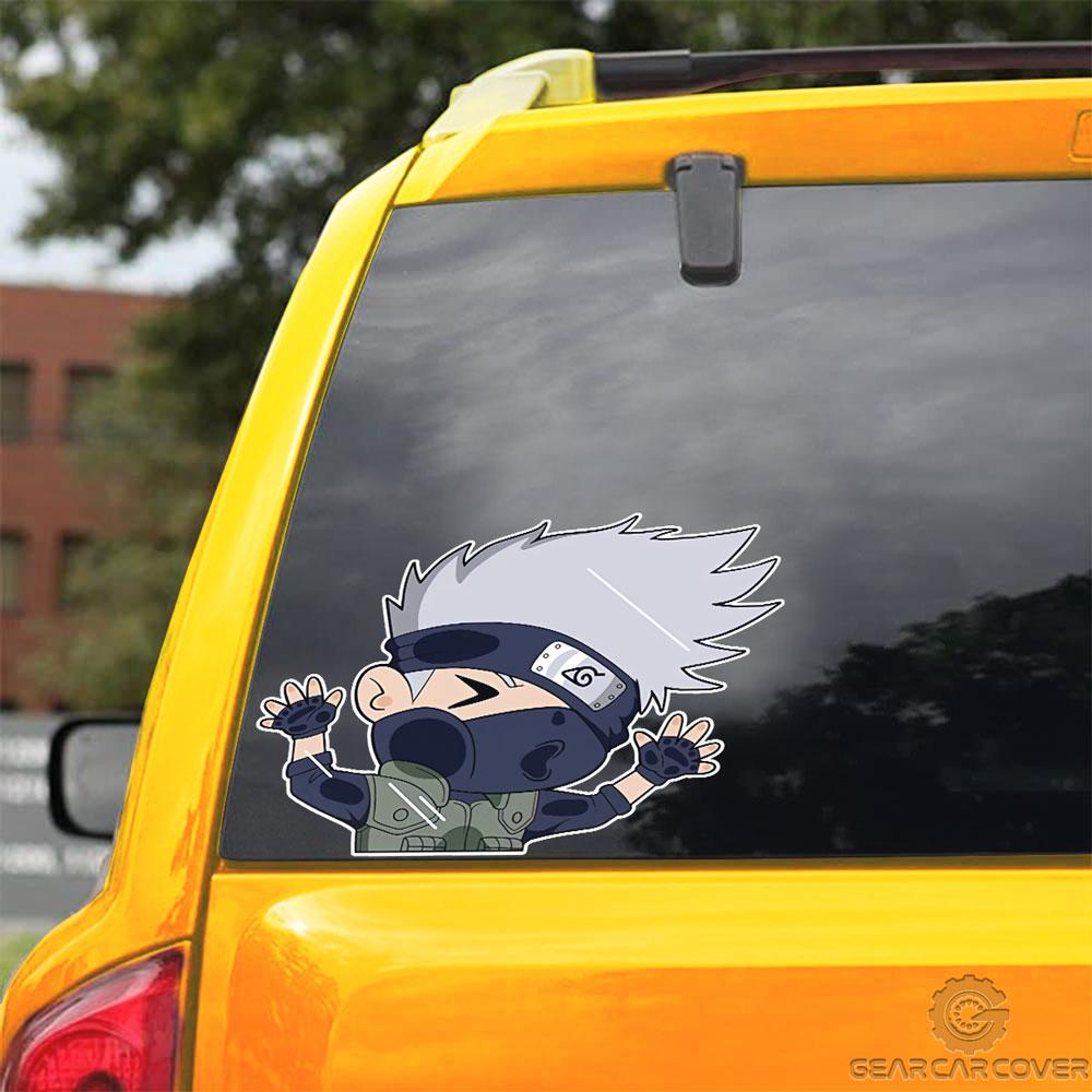 Kakashi Hitting Glass Car Sticker Custom Naru Car Funny Accessories - Gearcarcover - 3
