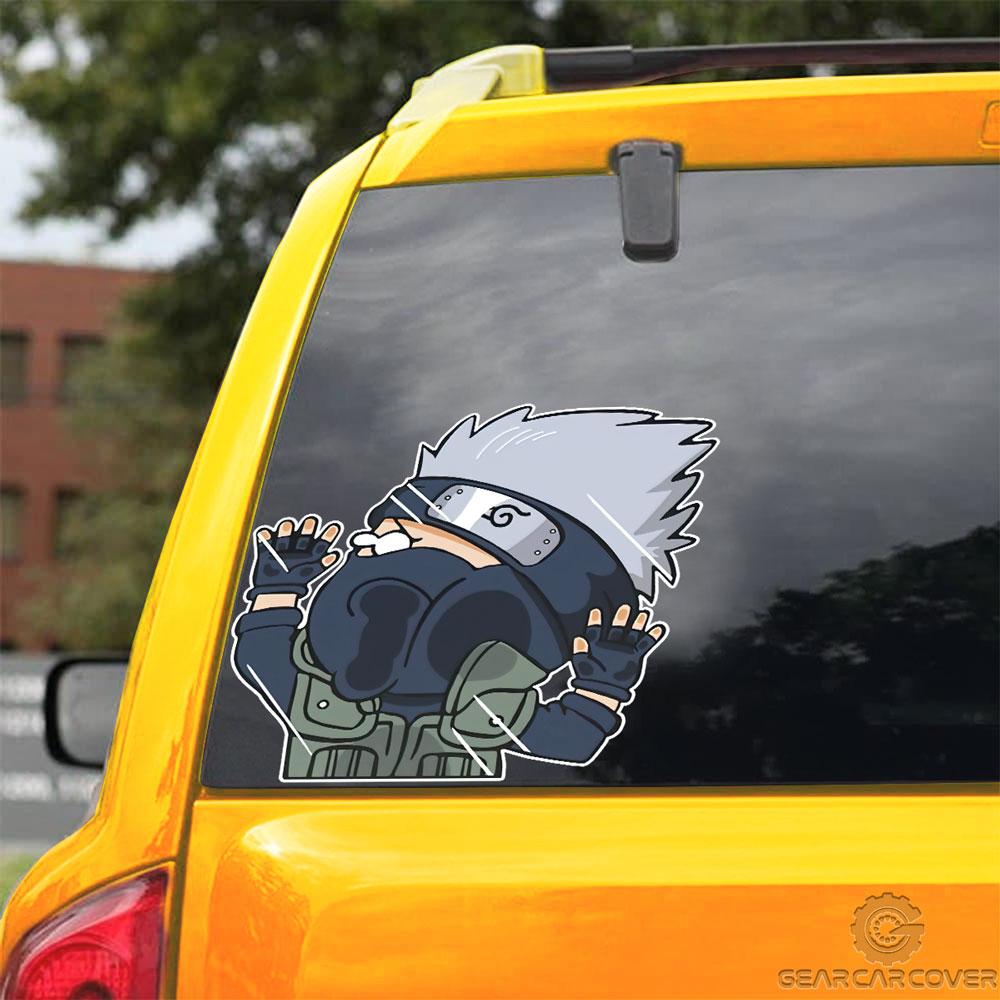 Kakashi Hitting Glass Car Sticker Custom Naru Funny Car Accessories - Gearcarcover - 3