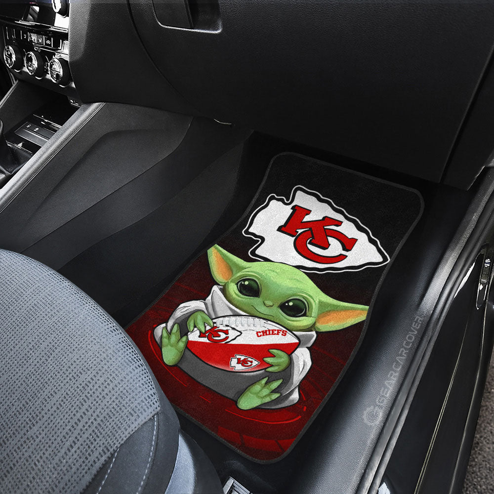 Kansas City Chiefs Car Floor Mats Baby Yoda Car Accessories For Fan - Gearcarcover - 3
