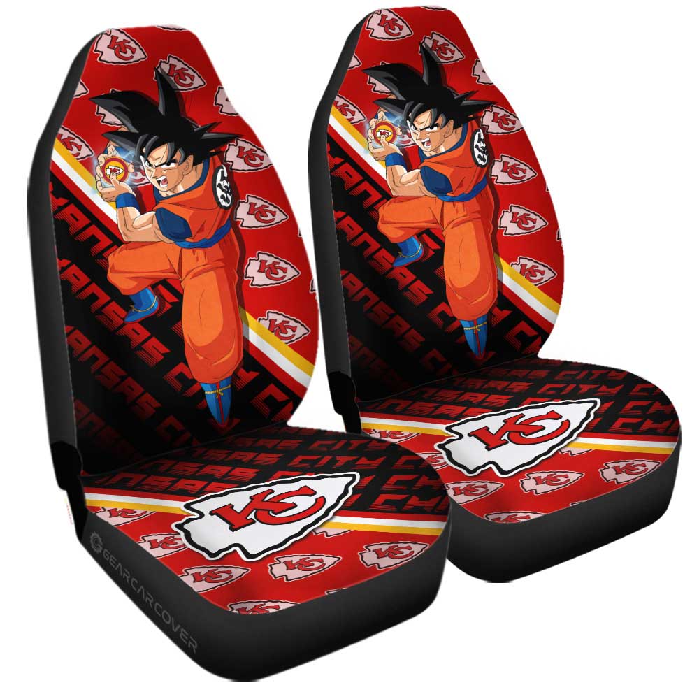 Kansas City Chiefs Car Seat Covers Goku Car Decorations For Fans - Gearcarcover - 3