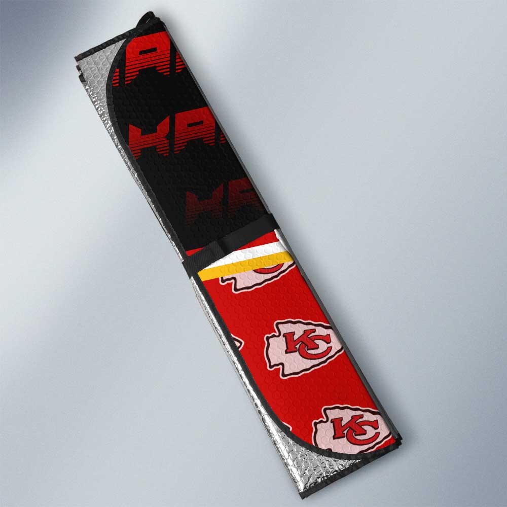 Kansas City Chiefs Car Sunshade Custom Car Decorations For Fans - Gearcarcover - 3