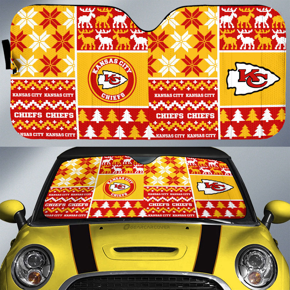 Kansas City Chiefs Car Sunshade Custom Ugly Style Car Accessories - Gearcarcover - 1