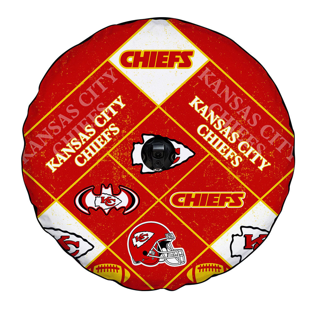 Kansas City Chiefs Spare Tire Covers Camera Hole Sporty Team Collection - Gearcarcover - 4