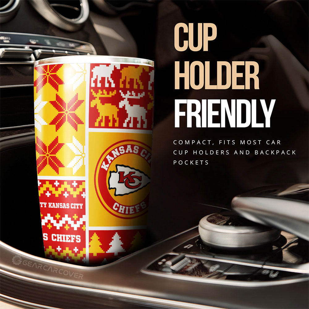 Kansas City Chiefs Tumbler Cup Custom Ugly Style Car Accessories - Gearcarcover - 3