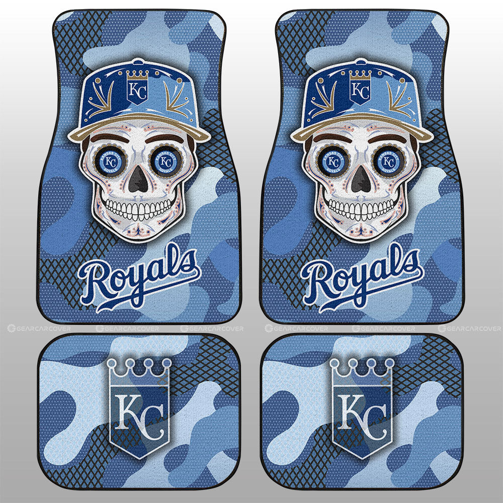Kansas City Royals Car Floor Mats Skull Theme Collection - Gearcarcover - 1