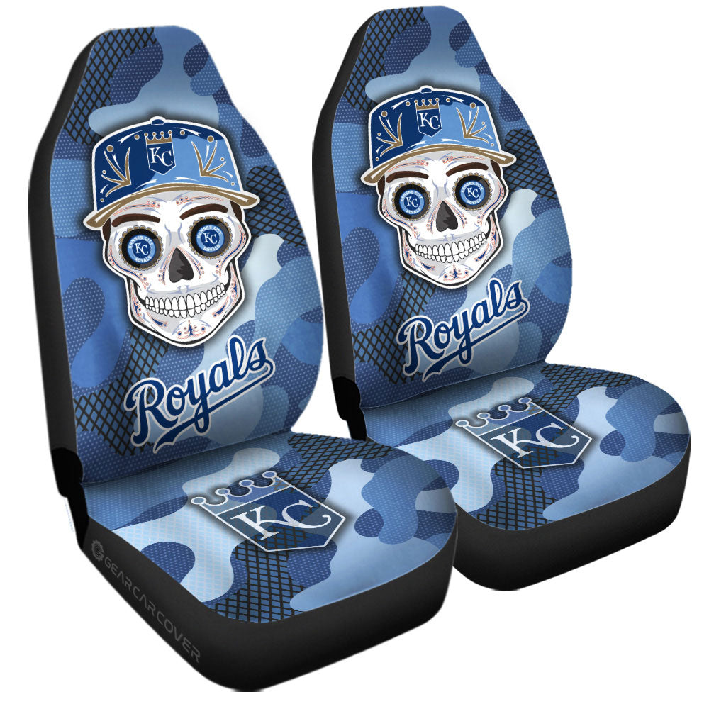 Kansas City Royals Car Seat Covers Skull Theme Collection - Gearcarcover - 3