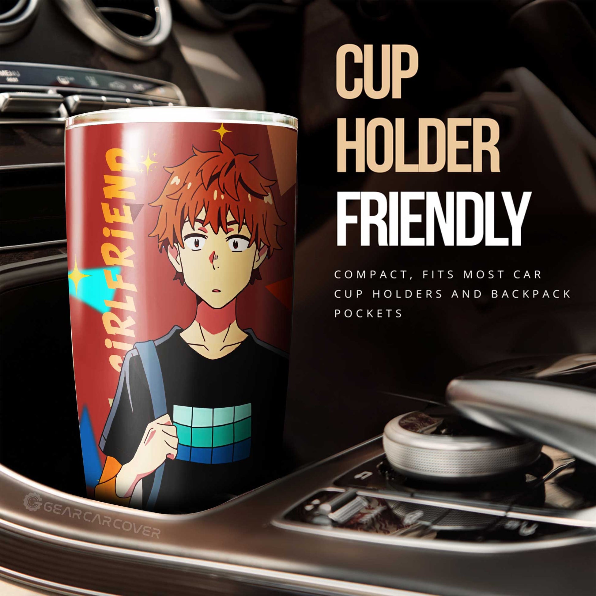 Kazuya Kinoshita Tumbler Cup Custom Rent A Girlfriend Car Accessories - Gearcarcover - 2