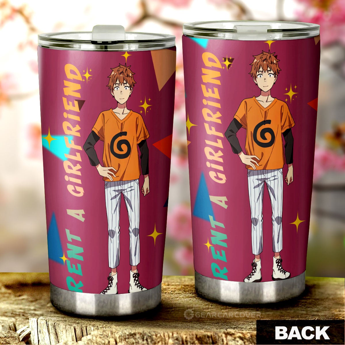 Kazuya Kinoshita Tumbler Cup Custom Rent A Girlfriend Car Accessories - Gearcarcover - 3