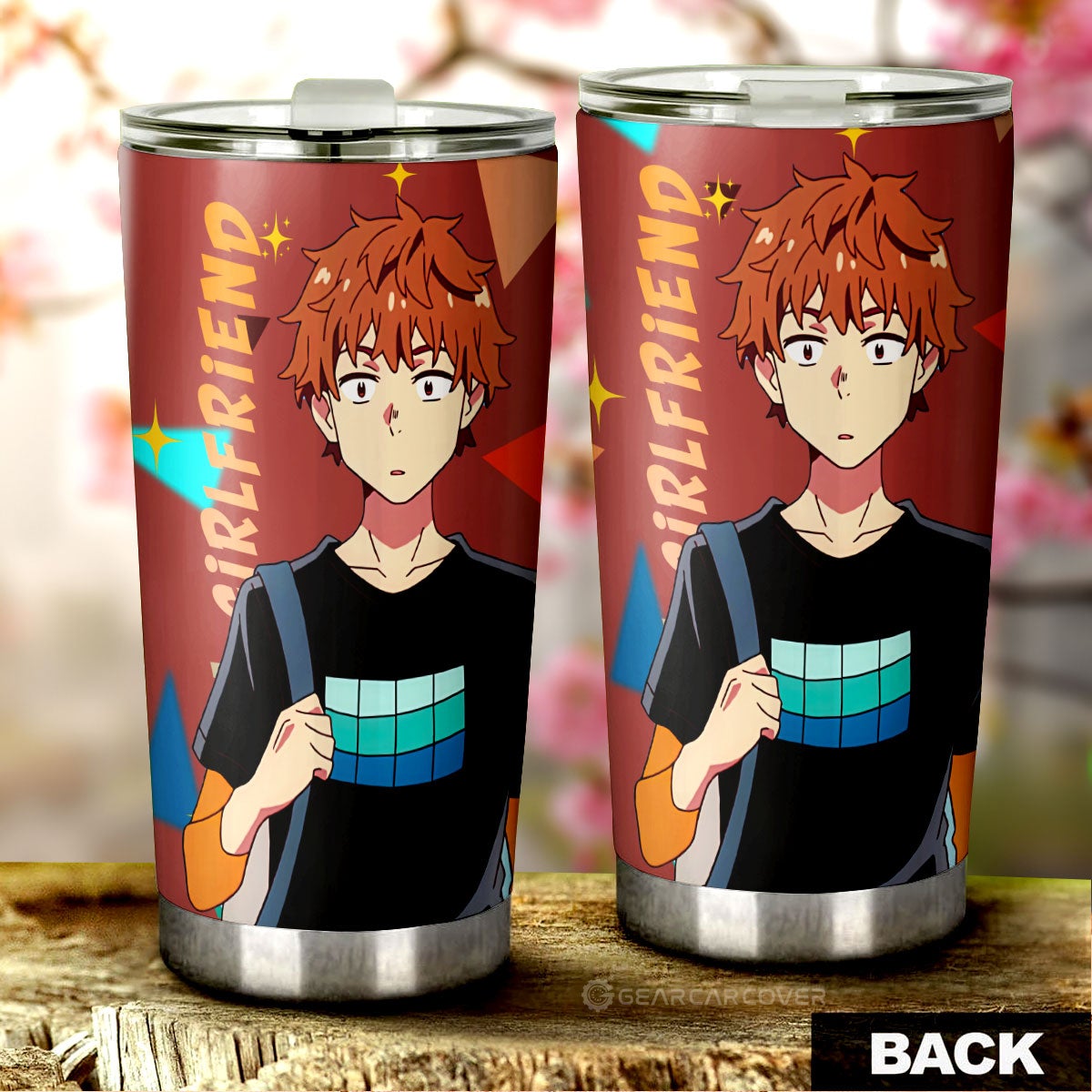 Kazuya Kinoshita Tumbler Cup Custom Rent A Girlfriend Car Accessories - Gearcarcover - 3