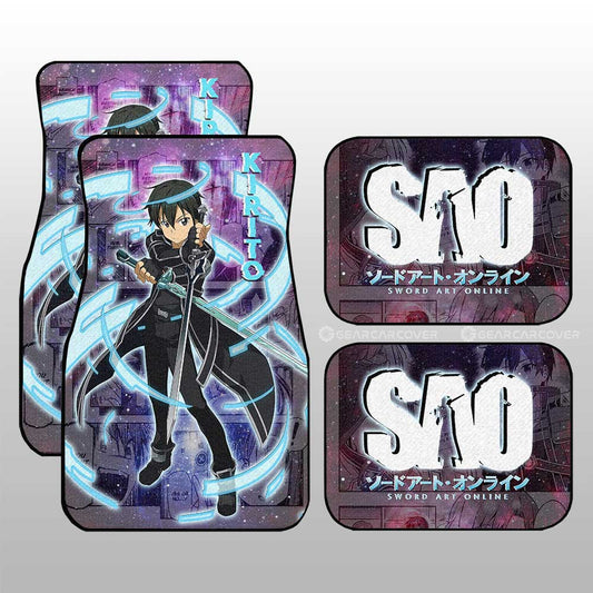 Kirito Car Floor Mats Custom Manga Galaxy Style - Gearcarcover - 1