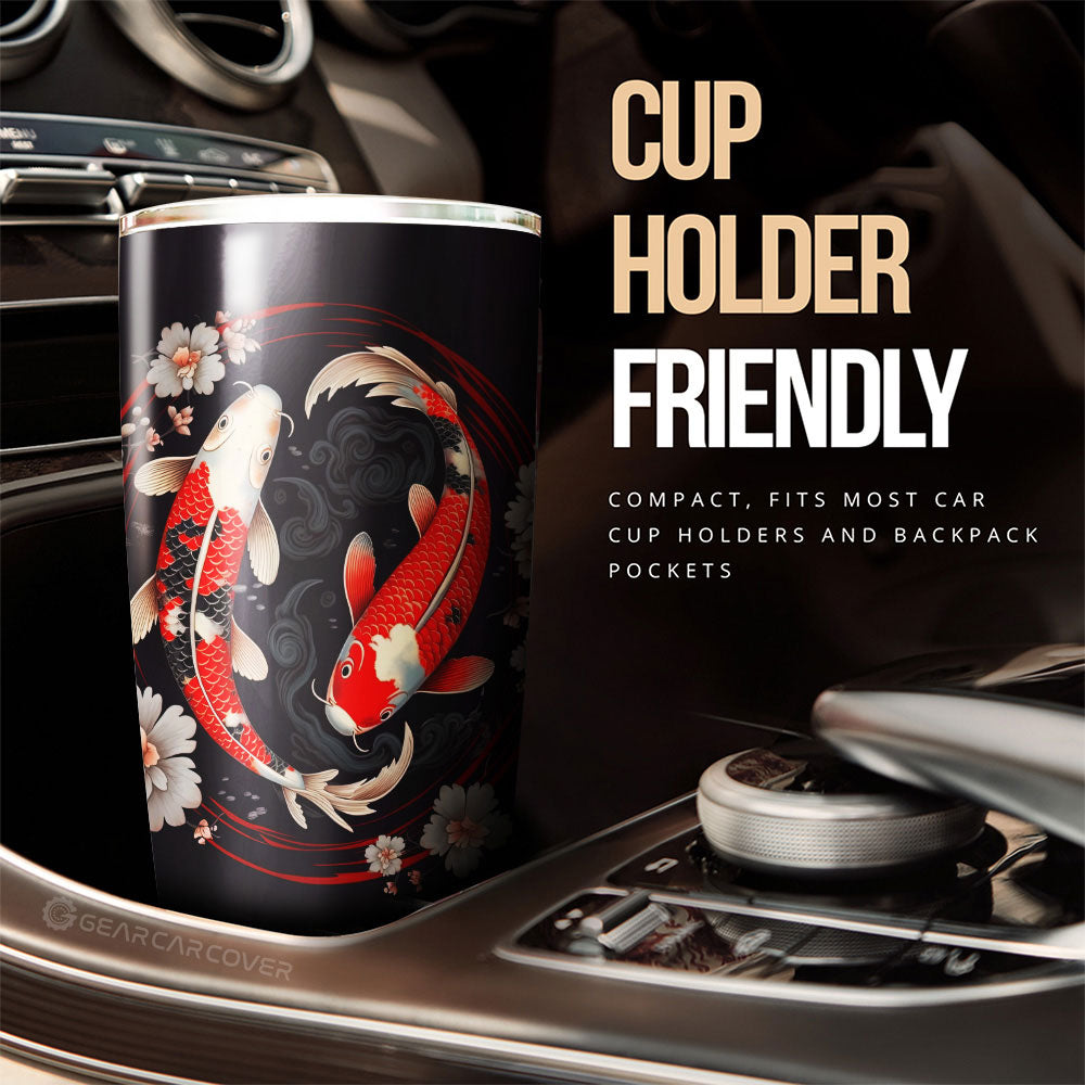 Koi Fish Tumbler Cup Custom Car Accessories - Gearcarcover - 3