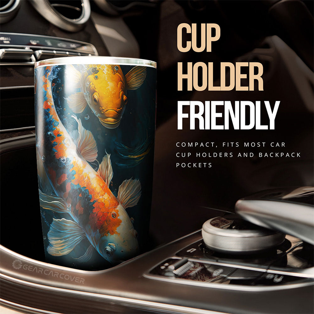 Koi Fish Tumbler Cup Custom Car Accessories - Gearcarcover - 3