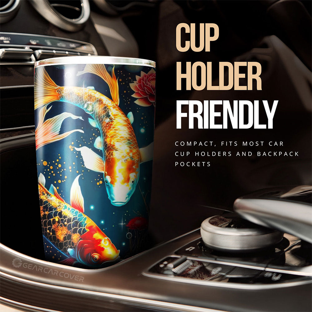 Koi Fish Tumbler Cup Custom Car Accessories - Gearcarcover - 3