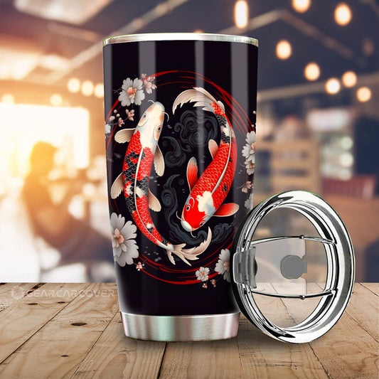 Koi Fish Tumbler Cup Custom Car Accessories - Gearcarcover - 1