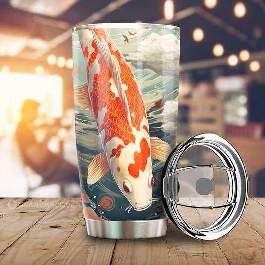 Koi Fish Tumbler Cup Custom Car Accessories - Gearcarcover - 1