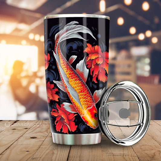 Koi Fish Tumbler Cup Custom Car Accessories - Gearcarcover - 1