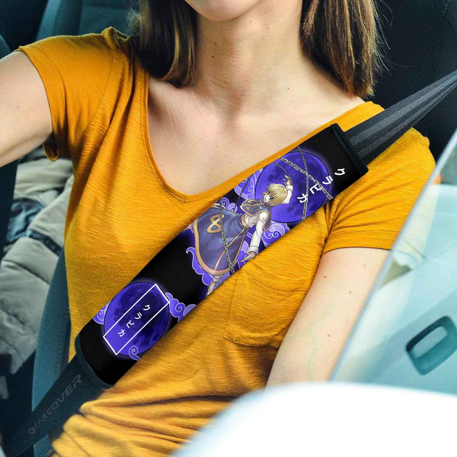 Kurapika Seat Belt Covers Custom Hunter x Hunter Anime Car Accessories - Gearcarcover - 1