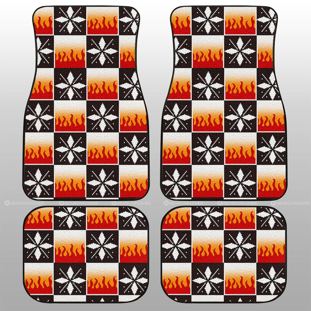 Kyojuro Rengoku Car Floor Mats Custom Anime Car Accessories - Gearcarcover - 1