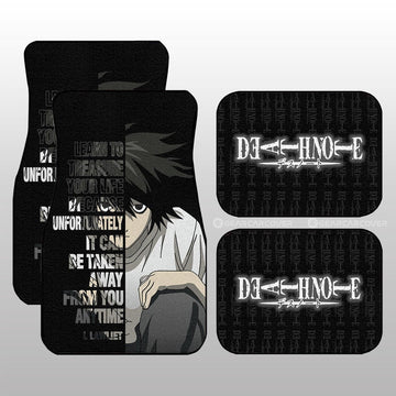 L Lawliet Quotes Car Floor Mats Custom Death Note Car Accessories - Gearcarcover - 1