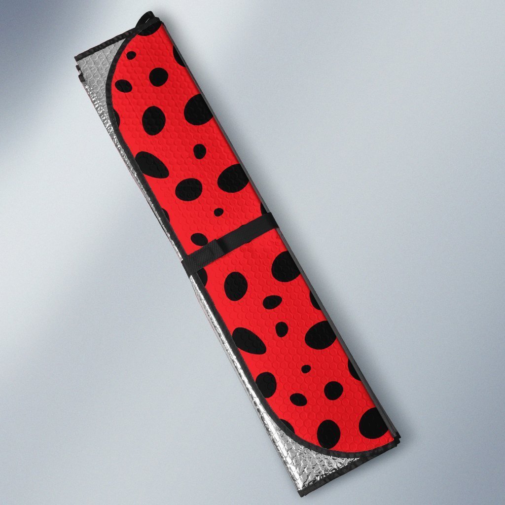 Ladybug Red Black Car Sunshade Custom Car Accessories - Gearcarcover - 2
