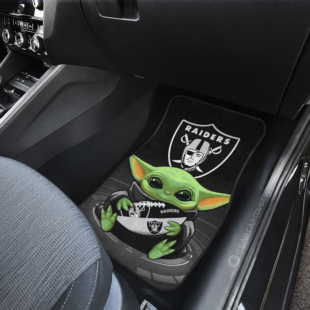 Las Vegas Raiders Car Floor Mats Baby Yoda Car Accessories For Fan - Gearcarcover - 3