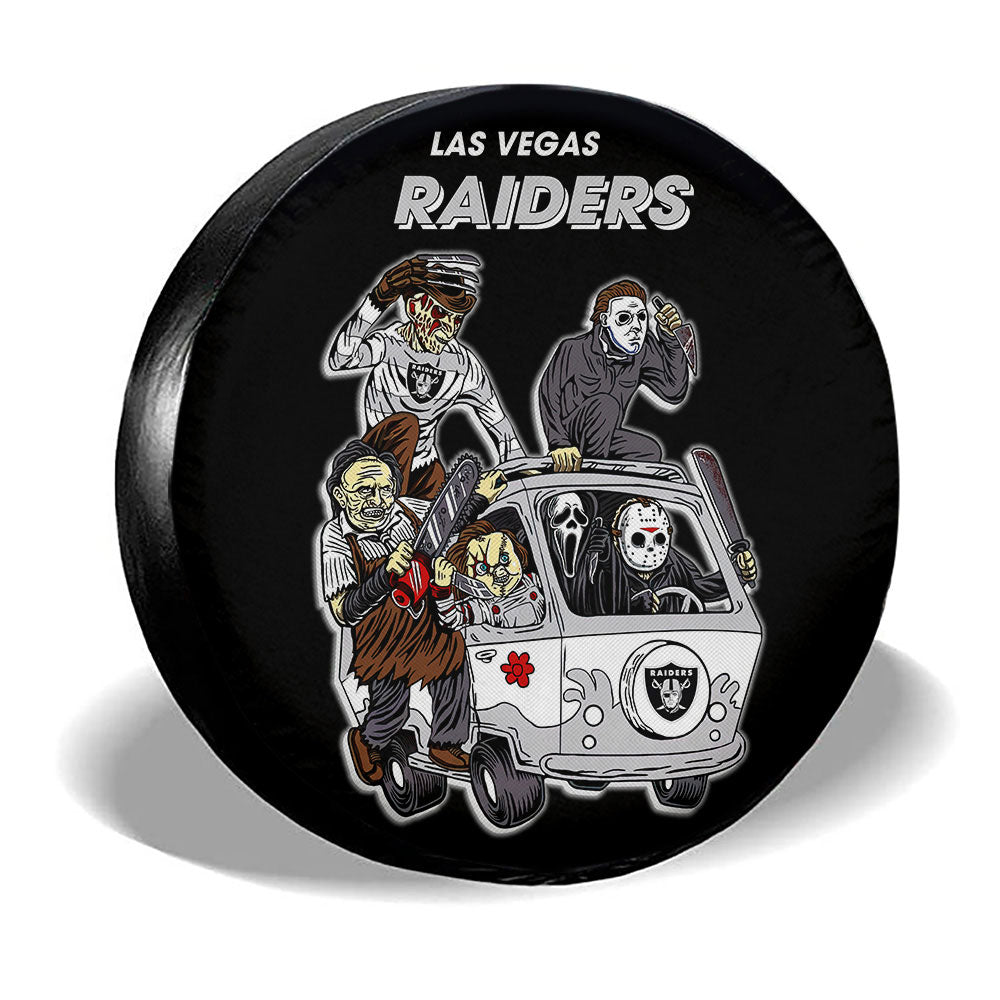 Las Vegas Raiders Spare Tire Covers Horror Characters Car Accessories - Gearcarcover - 3