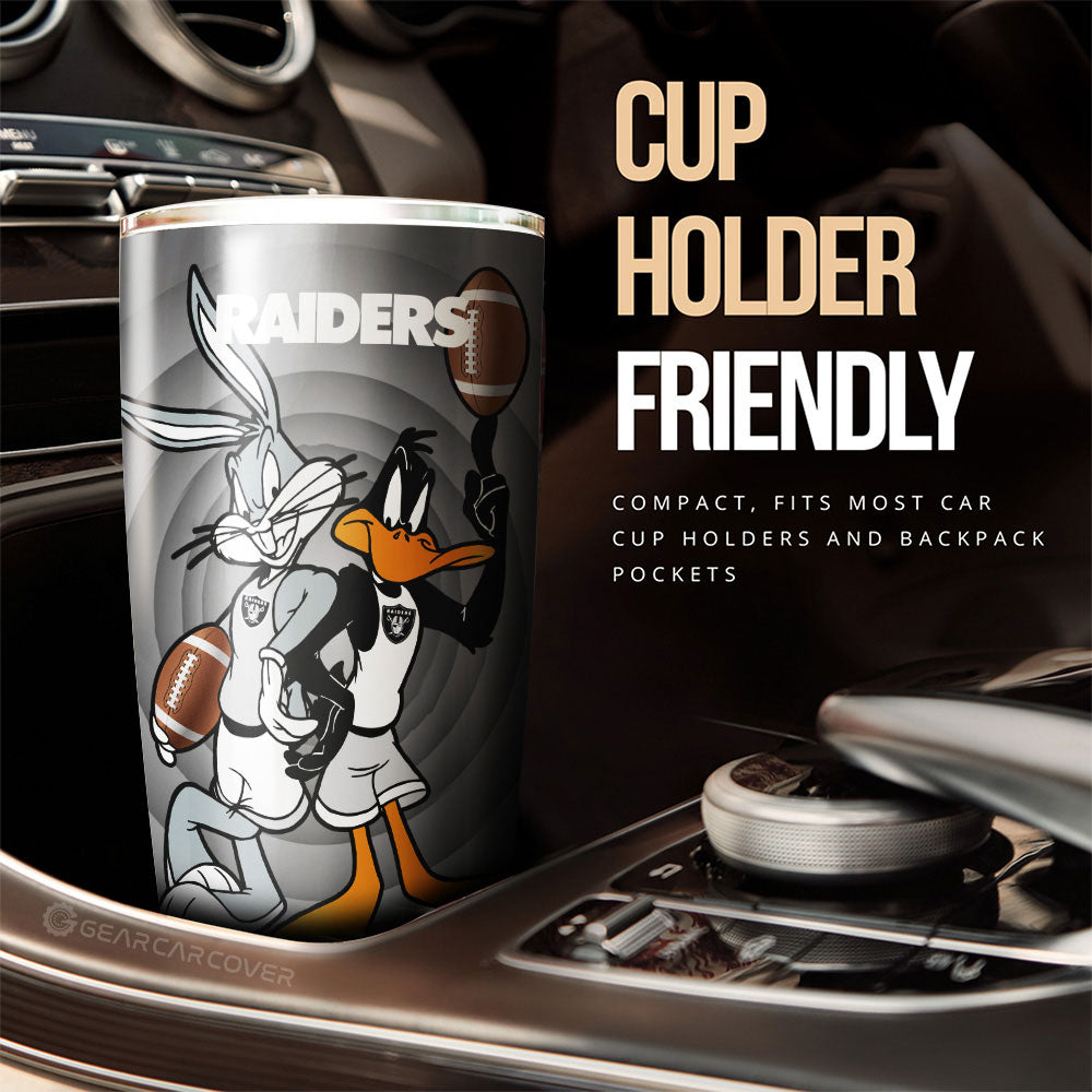 Las Vegas Raiders Tumbler Cup Custom Car Accessories - Gearcarcover - 3