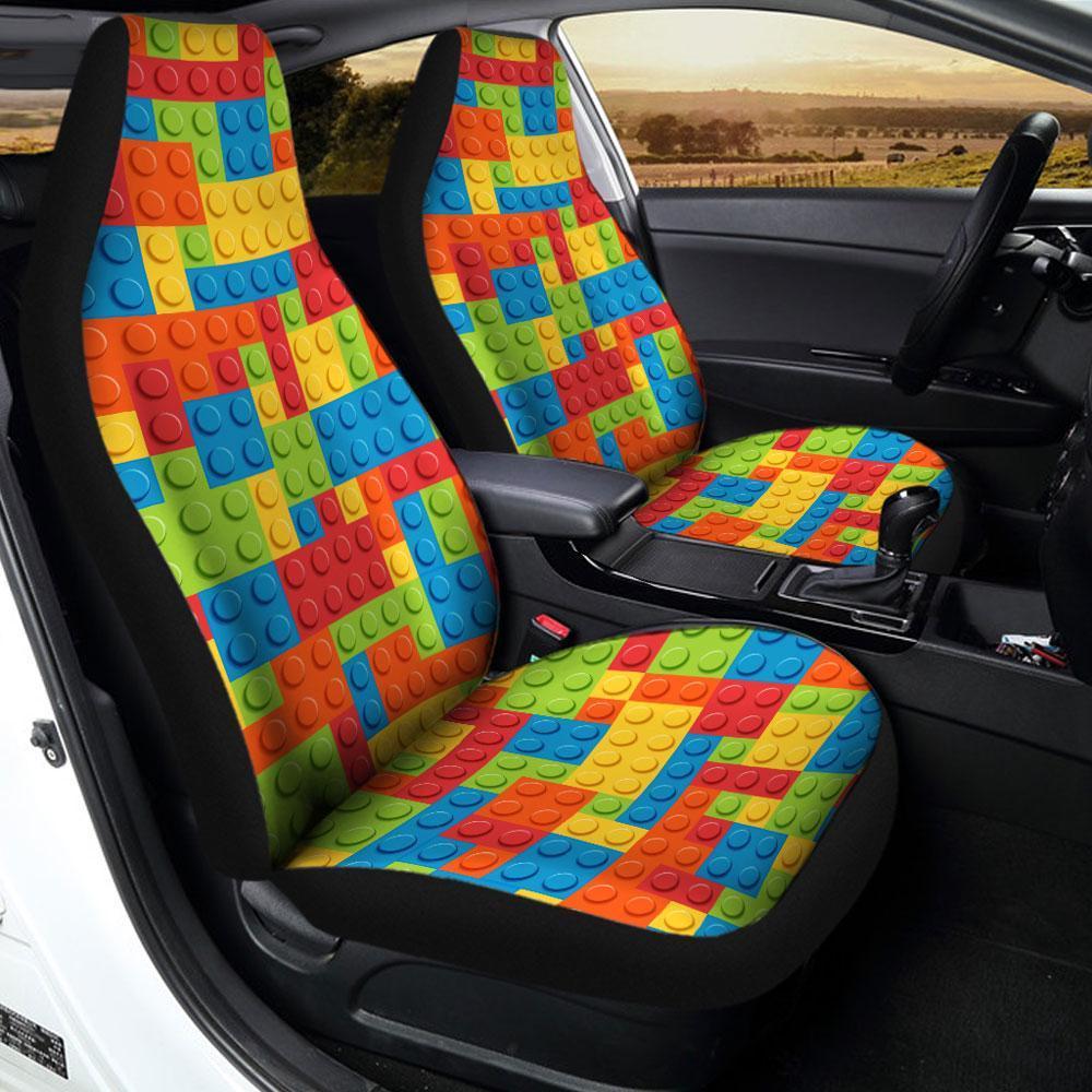 Lego Car Seat Covers Custom Colorful Car Interior Accessories - Gearcarcover - 2