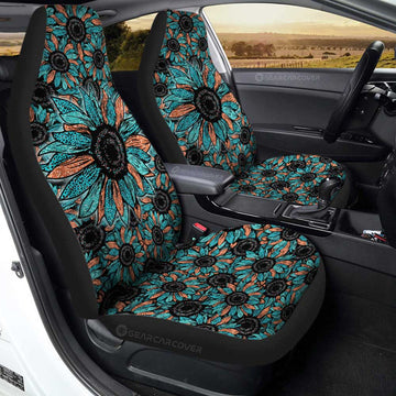 Leopard Sunflower Car Seat Covers Custom Car Decoration - Gearcarcover - 1