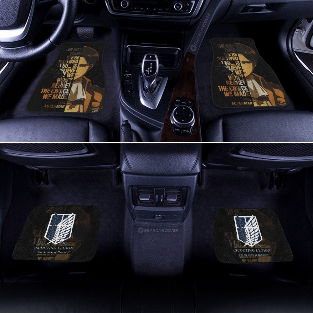Levi Ackerman Quotes Car Floor Mats Custom Car Accessories - Gearcarcover - 3