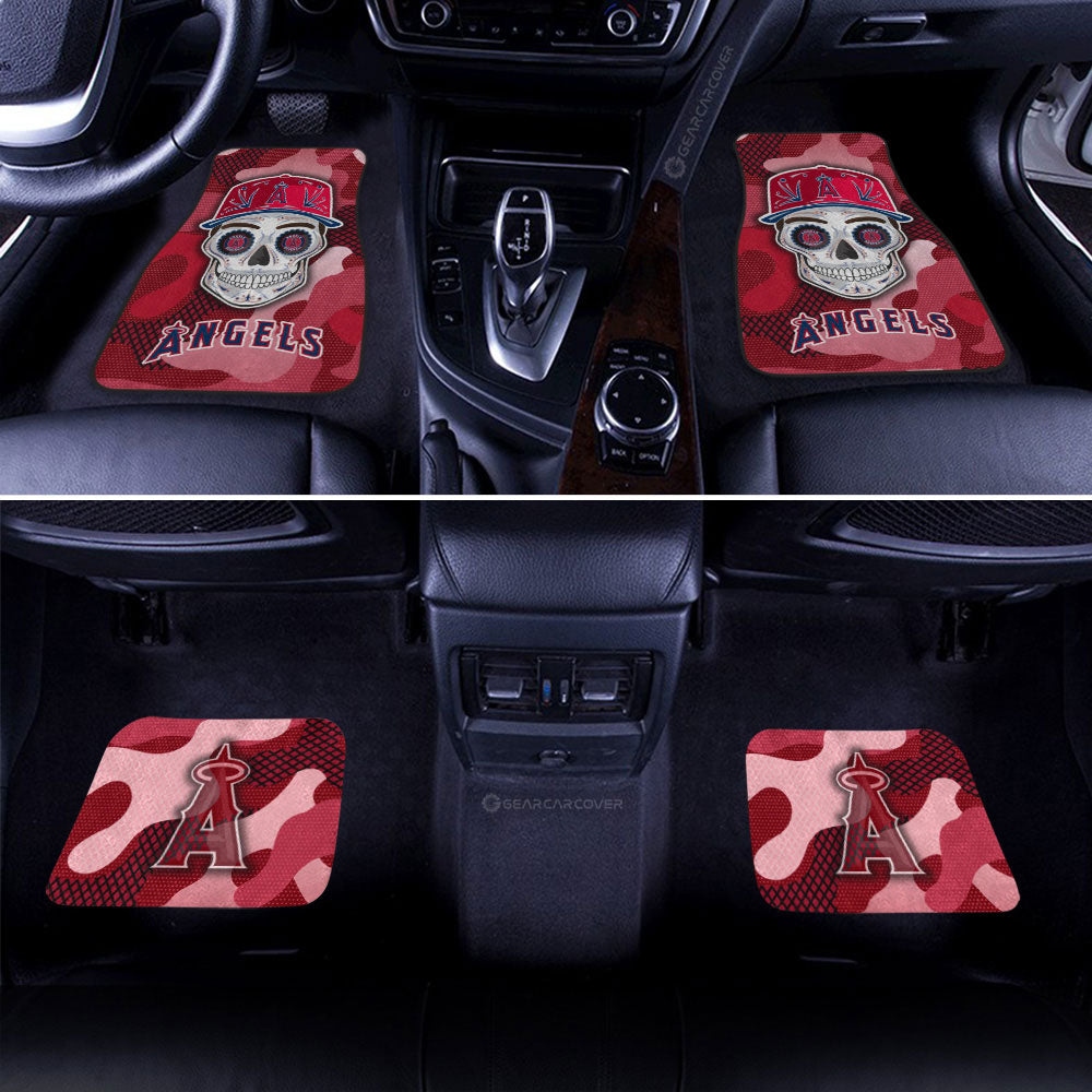 Los Angeles Angels Car Floor Mats Skull Theme Collection - Gearcarcover - 2